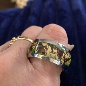 Nan’s gorgeous band, size 11, multicolor and stainless steel